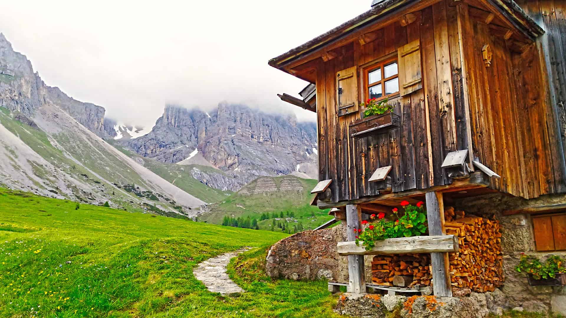 Almhütte in den Bergen